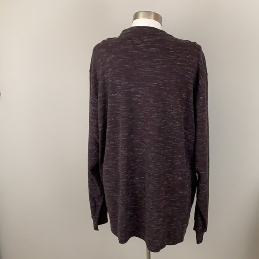 ROWM NWT MEN’S BROWN HENLEY LONG SLEEVE SIZE XL - Picture 4 of 6